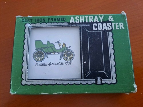 Ashtray coaster cadillac - &,